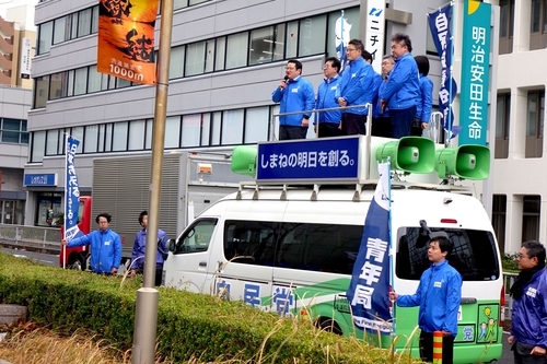 竹島の日（2.22）街頭演説会を開催しました。